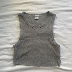 Aritzia Tna Ribbed Cropped Racer Tank